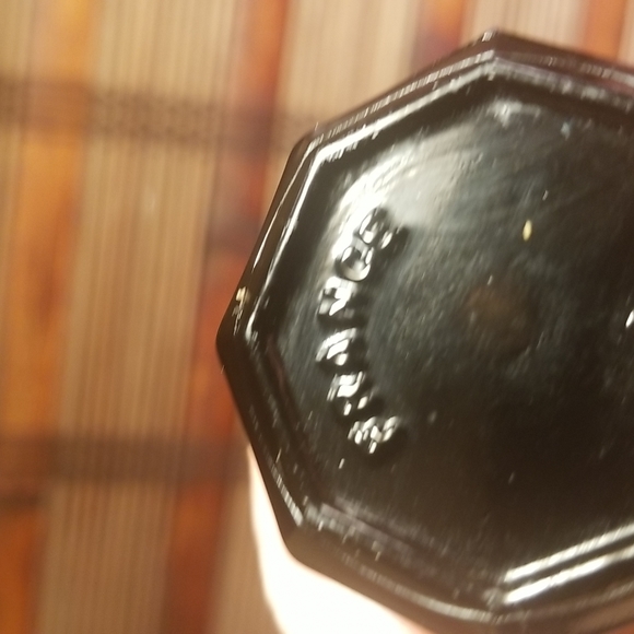 VTG 80s FRENCH OCTAGONAL BLACK GLASS S&P SHAKERS - Picture 5 of 8